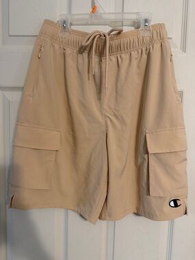 Champion Beige Cargo Shorts with Drawstring Waist